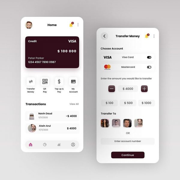 💸 Finance Transfer App UI — Sleek & Functional Design
