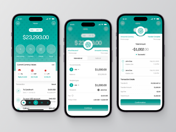 🌎 Currency Transfer & Wallet App UI — Clean & Modern Fintech Design