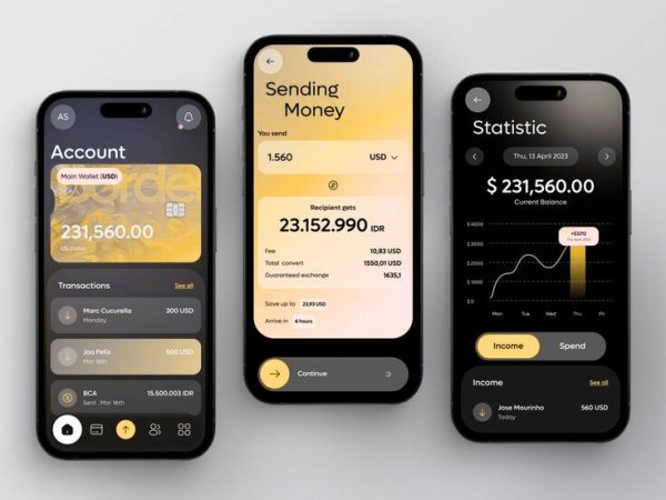 💸 Banking & Money Transfer App UI — Modern & Minimal Finance Dashboard