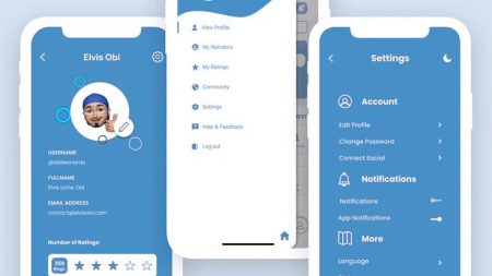 👤 User Profile & Settings App UI — Blue Minimal Design