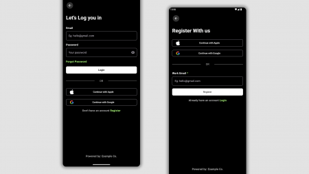 Elegant Login & Registration UI – Android App Design
