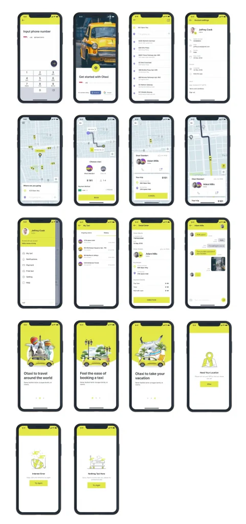 🚕 Full taxi — Complete Taxi Booking App UI Kit