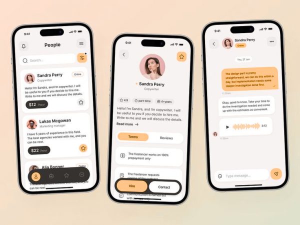 Freelance Hiring App UI — Connect, Hire, Collaborate