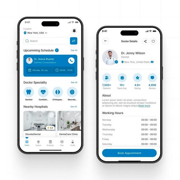 🩺 Doctor Appointment App UI — Clean, Calm & Trustworthy Design