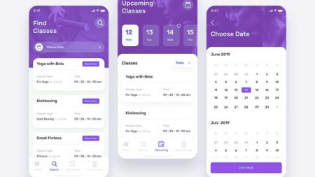🧘‍♀️ Fitness Class Booking App UI — Minimal Red Theme